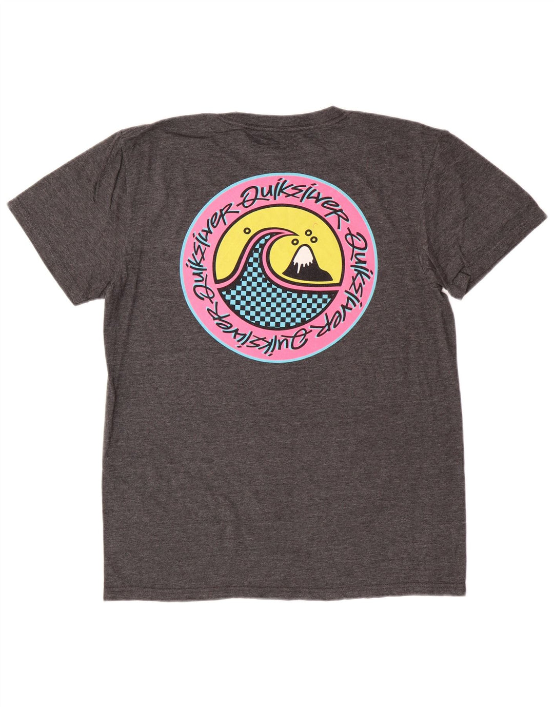 Quiksilver Herre Regular Fit grafisk T-shirt top mellemgrå bomuld