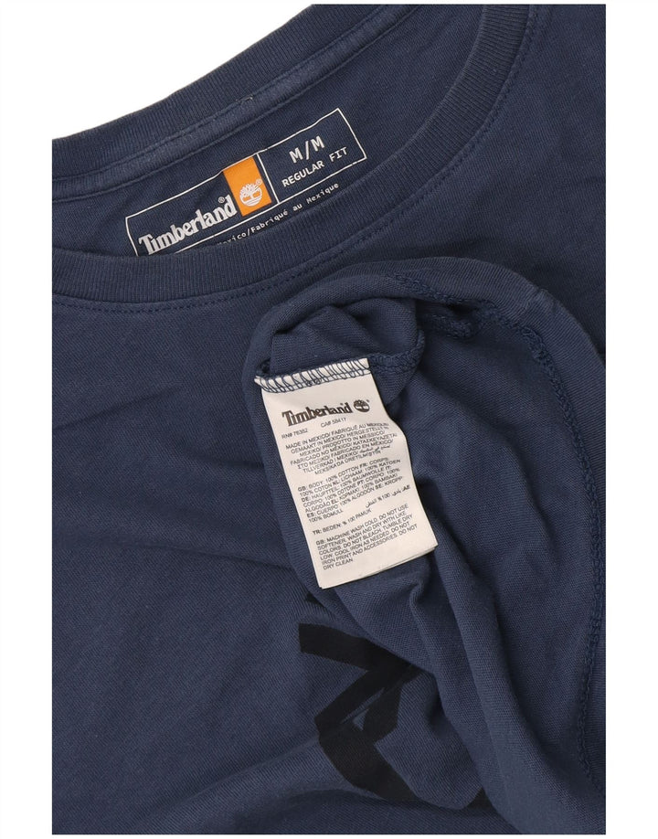 Timberland Herre Regular Fit grafisk T-shirt top mellem marineblå bomuld