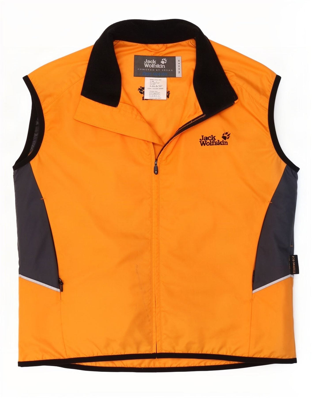 Jack Wolfskin Herre Gilet UK 40 Large Orange Colourblock Polyester