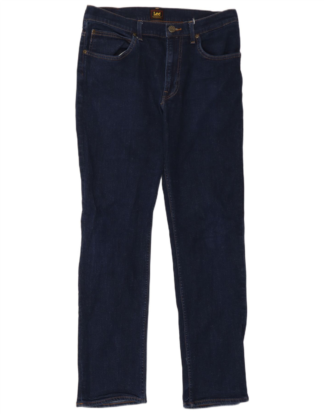 Lee Dame Brooklyn Straight Jeans W33 L29 Marineblå Bomuld