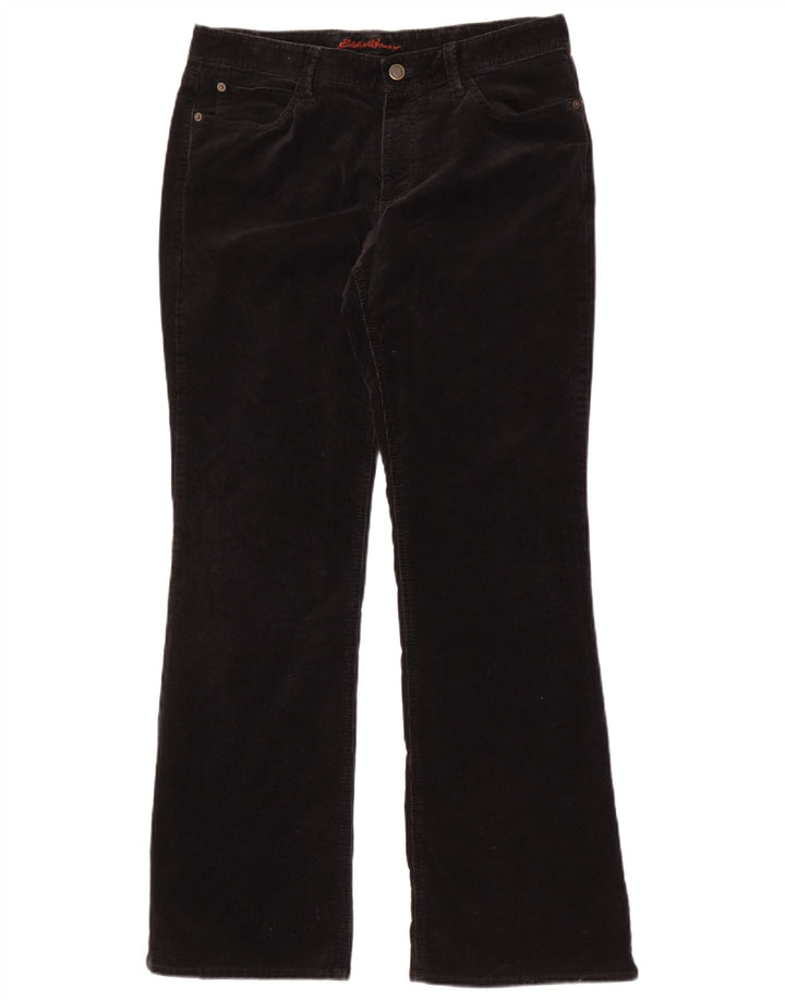 Eddie Bauer Dame Bootcut Corduroy Bukser US 8 Medium W30 L31 Sort
