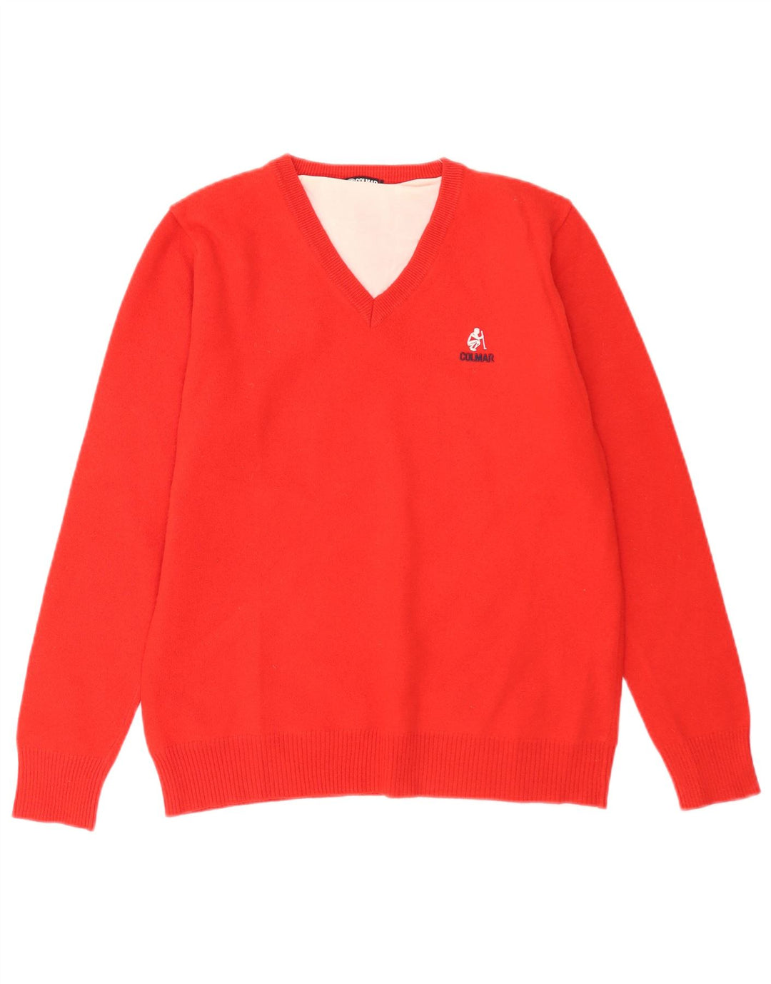 Colmar Herre V-hals sweater Medium Rød Merinould