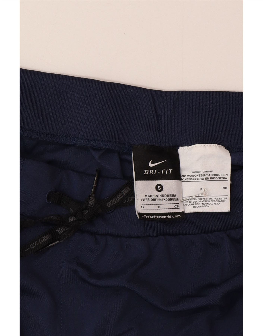 Nike Dame Dri Fit Sport Shorts UK 8 Small Navy Blue Polyester