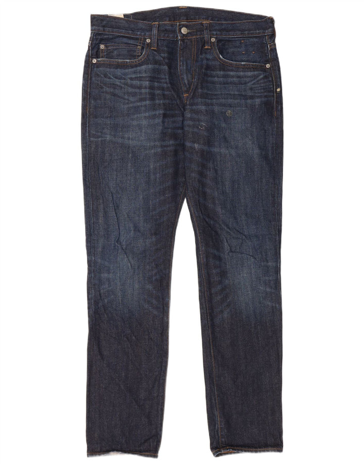 J. Crew Slim Jeans til mænd W33 L32 Marineblå bomuld