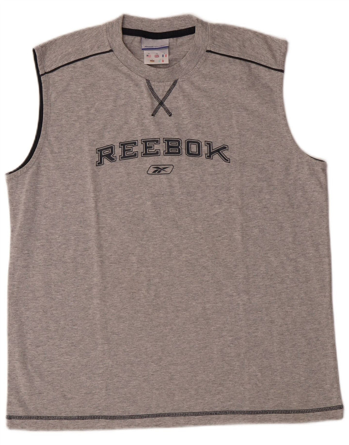 Reebok Herre Grafisk Vest Top XS Grå Bomuld