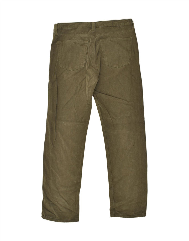 ARMANI Womens Straight Jeans W29 L29 Khaki Cotton | Vintage Armani | Thrift | Second-Hand Armani | Used Clothing | Messina Hembry 