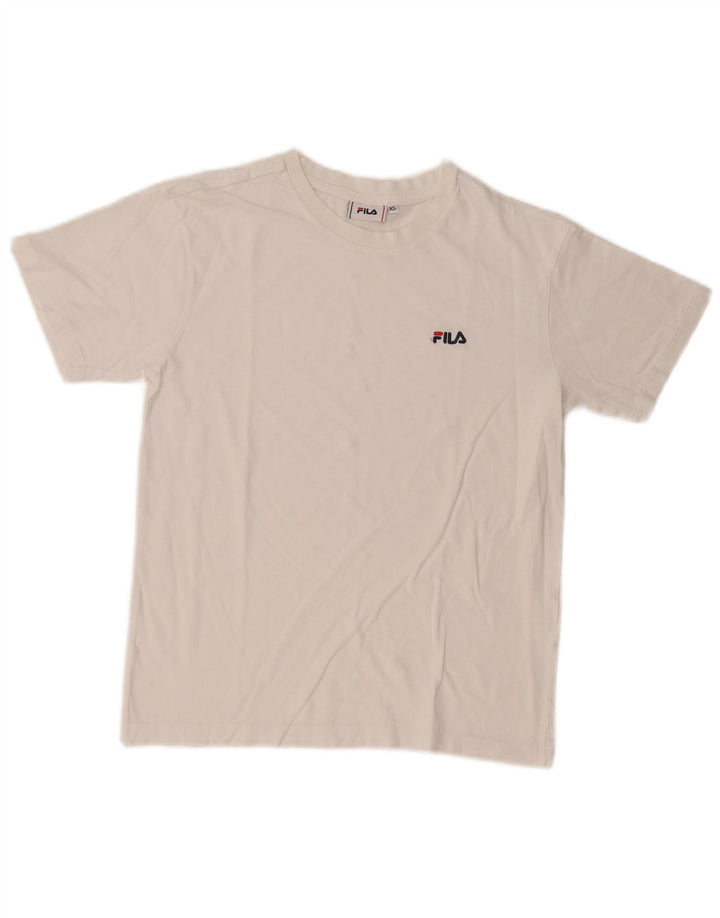 Fila Dame T-Shirt Top UK 6 XS Hvid