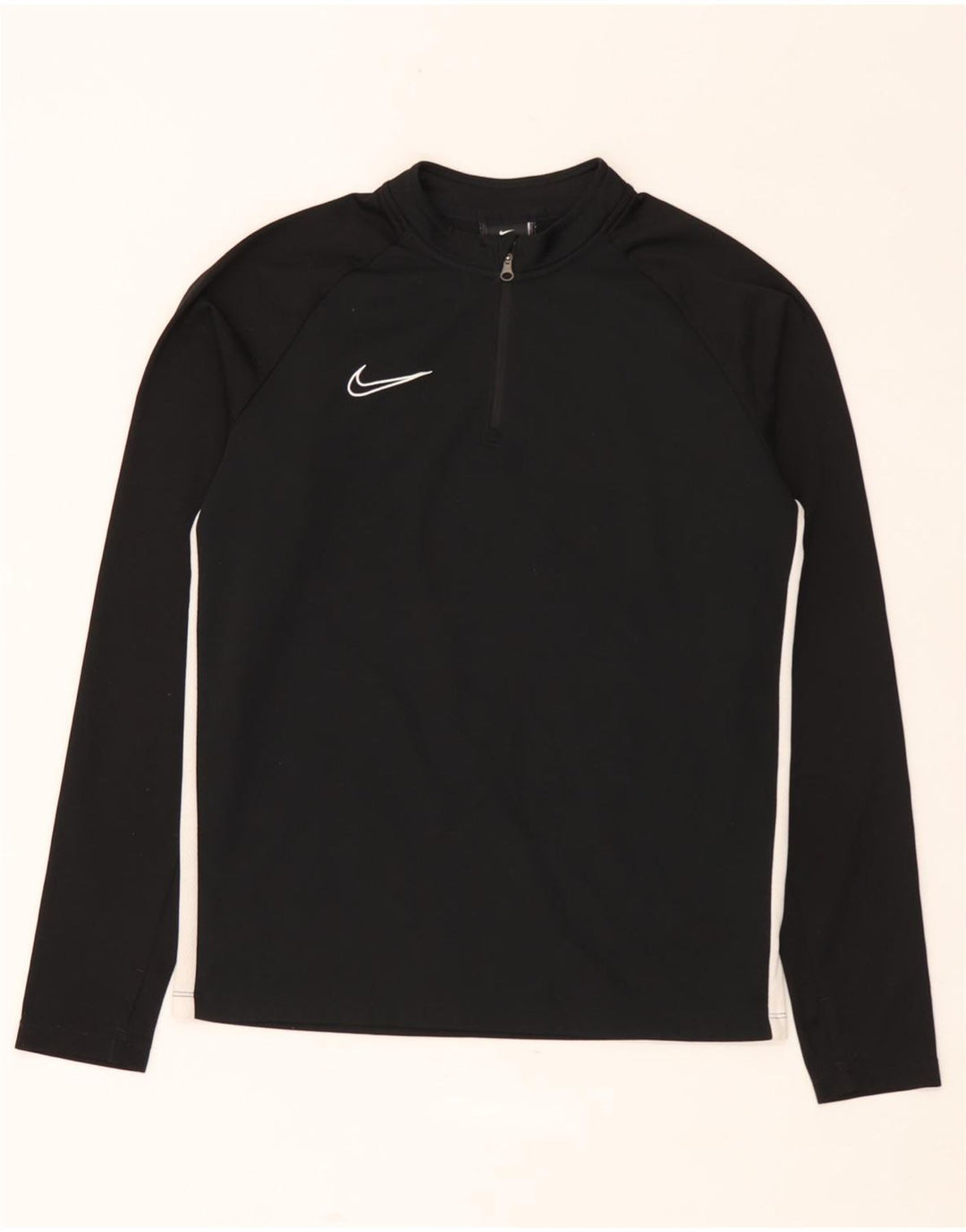 Nike Boys Dri Fit Pullover med lynlås-hals træningsdragt Top 13-14 år XL Sort