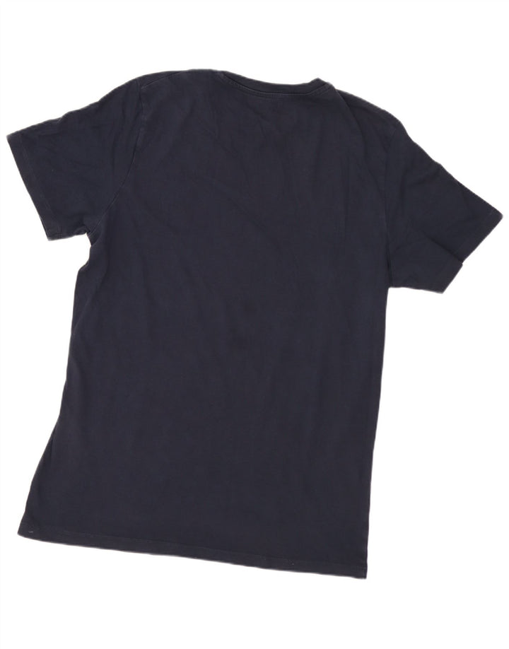 JACK & JONES Herre grafisk T-shirt Top Lille marineblå bomuld