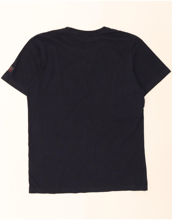 PAUL & SHARK Herre grafisk T-shirt top XL marineblå bomuld