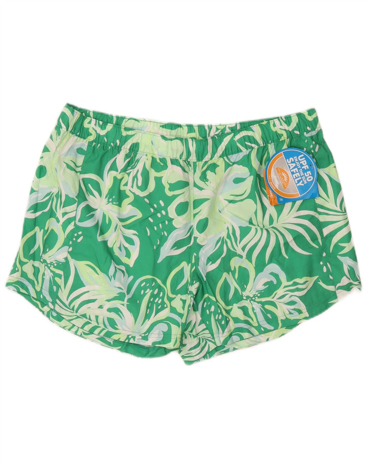 Columbia Badeshorts til mænd, store grønne blomsterpolyester