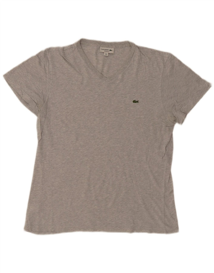 Lacoste Herre Regular Fit T-Shirt Top Størrelse 4 Medium Grå Bomuld