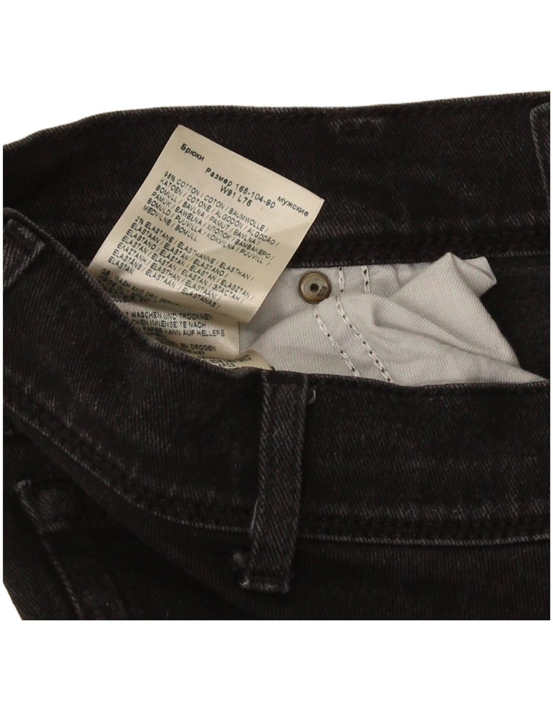 Wrangler Herre Regular Fit Straight Jeans W36 L30 Sort Bomuld