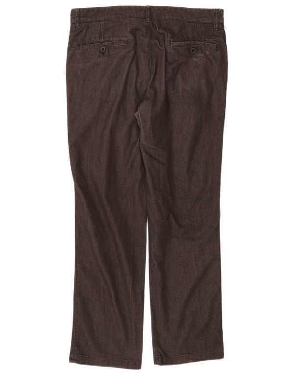 Cerruti 1881 Mens Straight Chino Trousers IT 50 Large W34 L30 Grey Cotton