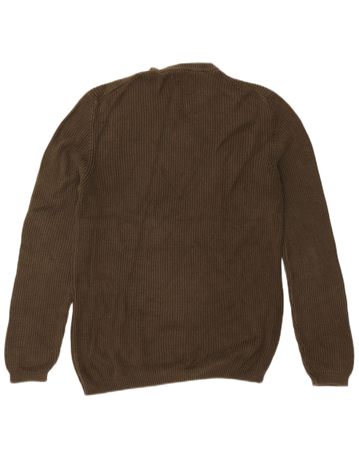 Zara Herre sweater med rund hals XL Khaki Bomuld