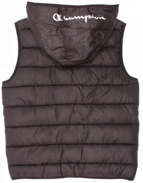 Champion drenge hætte polstret Gilet 11-12 år stor sort polyester