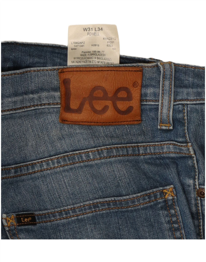 LEE Herre Powell Straight Jeans W31 L30 Blå Bomuld