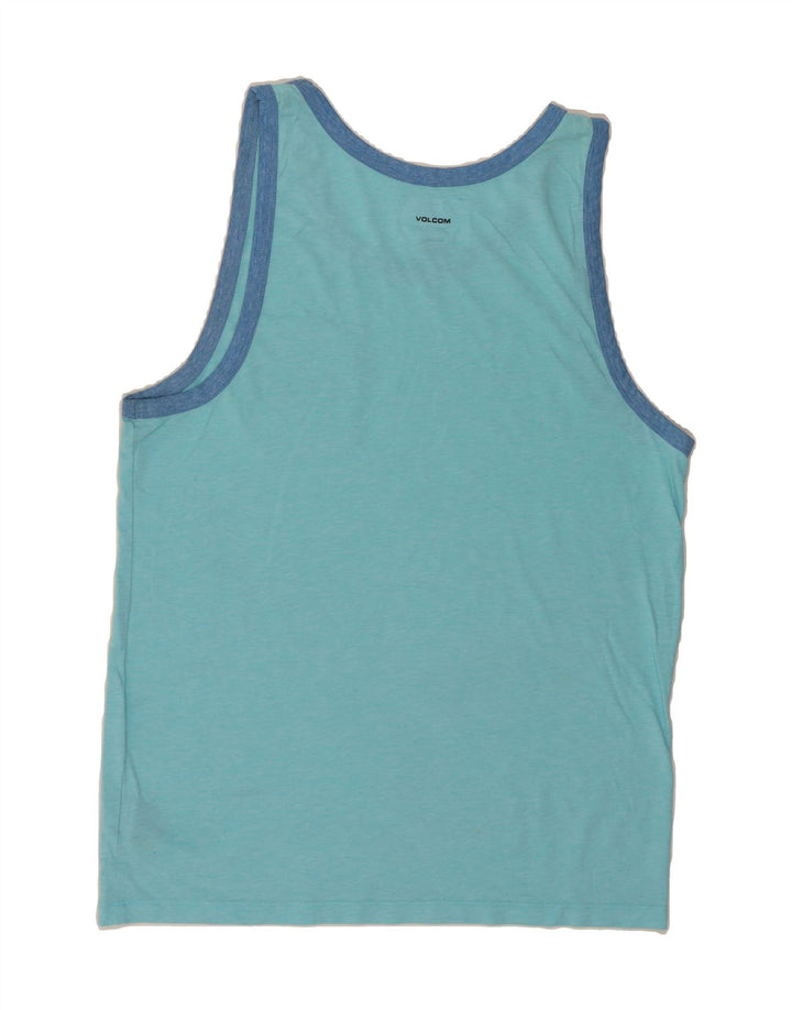 VOLCOM Womens Vest Top UK 14 Medium Blue Cotton Vintage Volcom and Second-Hand Volcom from Messina Hembry 
