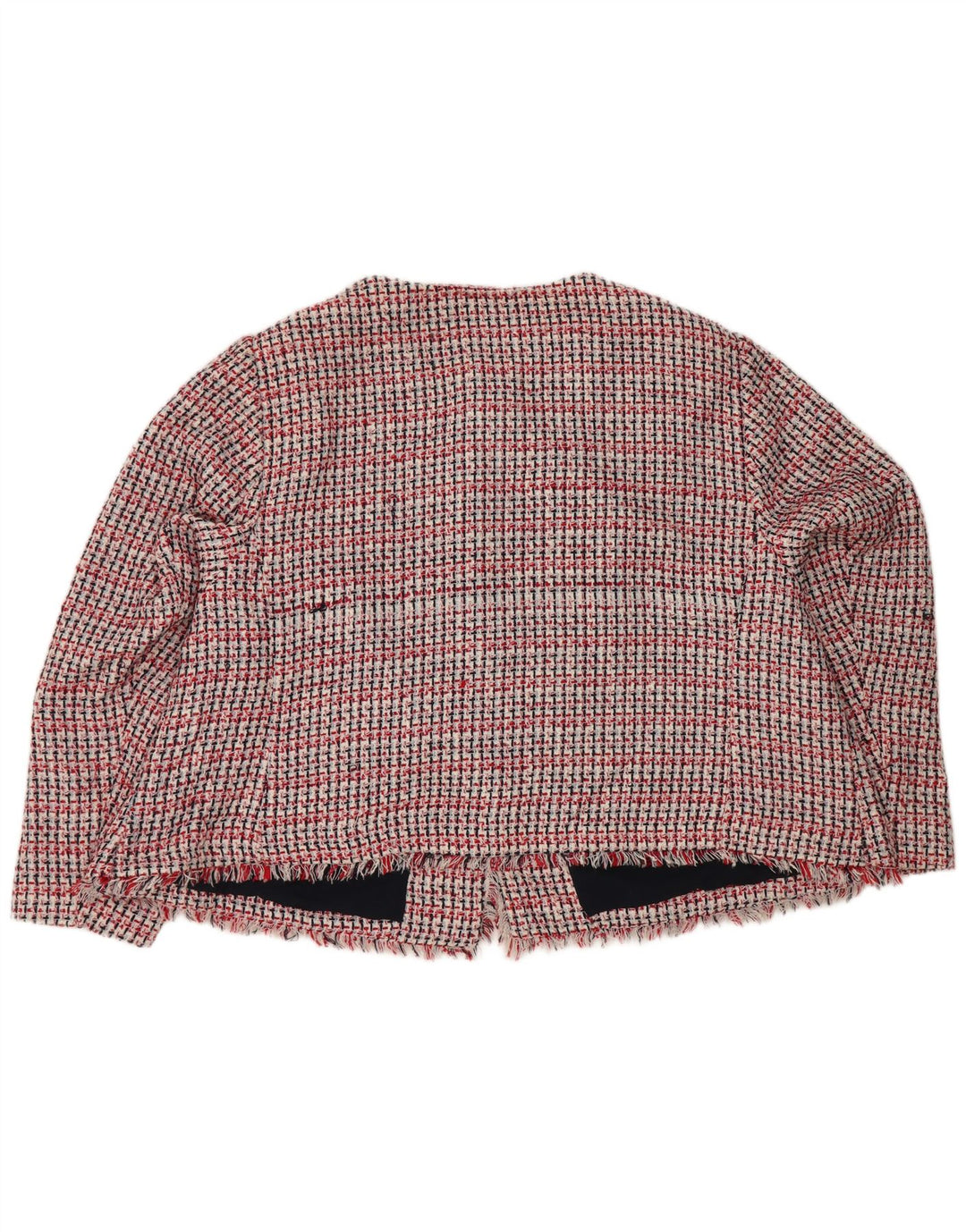 Marks & Spencer Dame 3-knaps blazerjakke UK 30 6XL rødternet polyester