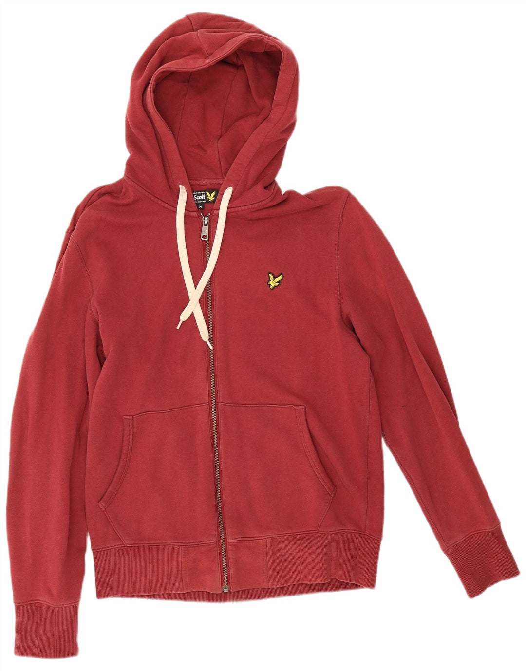 Lyle & Scott Herre hættetrøje med lynlås Medium rød bomuld
