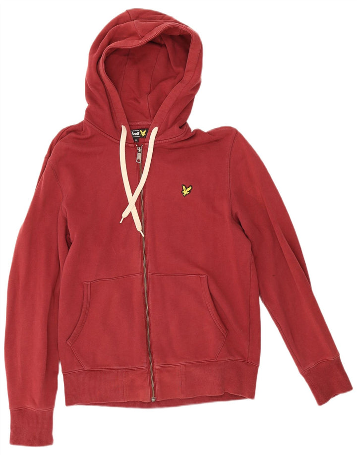 Lyle & Scott Herre hættetrøje med lynlås Medium rød bomuld