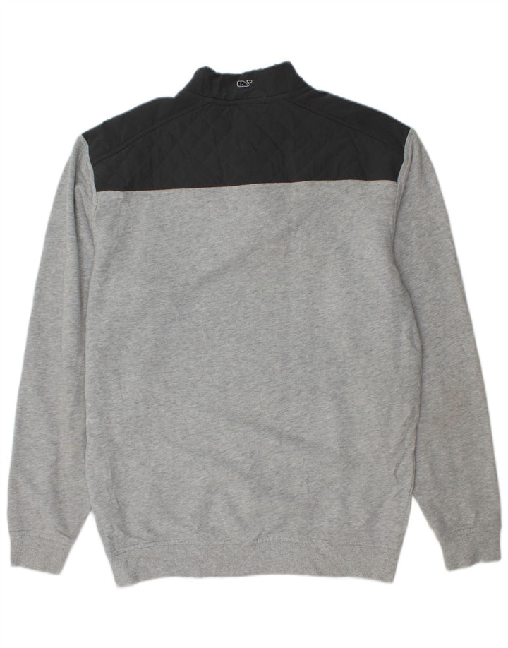 VINEYARD VINES Herre Loose Fit Sweatshirt Jumper Medium Grå Colourblock