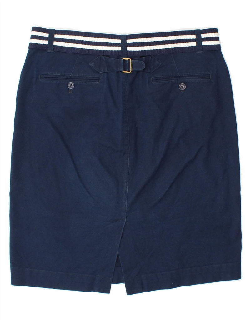 RALPH LAUREN Womens Denim Skirt US 10 Large W33  Navy Blue Cotton Vintage Ralph Lauren and Second-Hand Ralph Lauren from Messina Hembry 