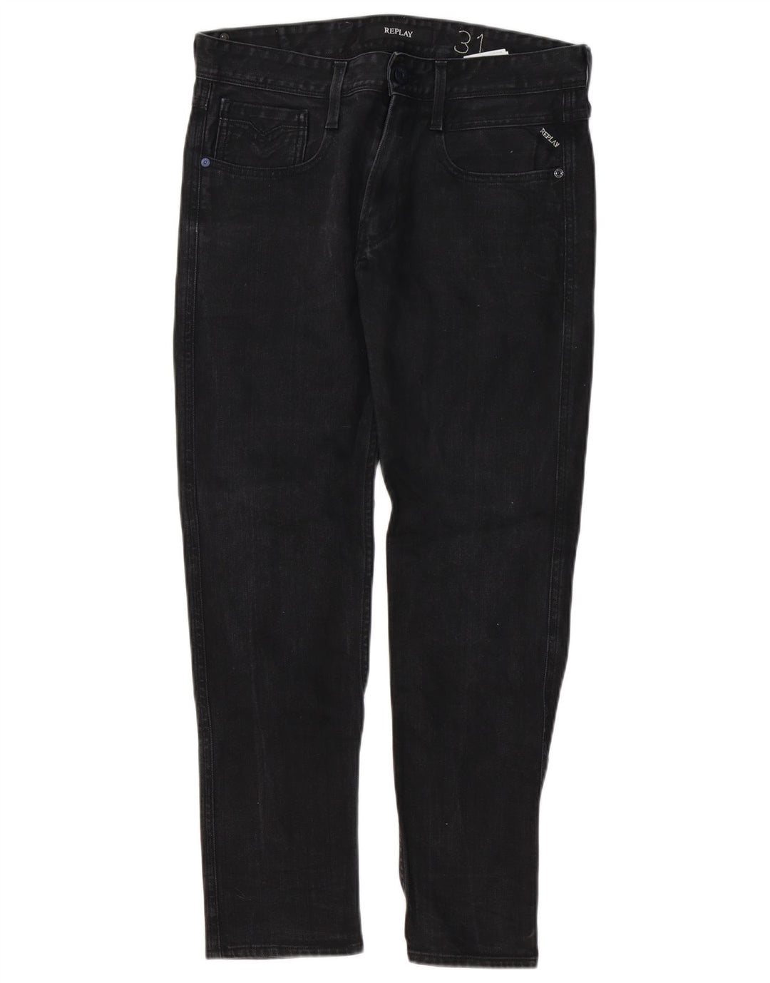 Replay Herre Slim Jeans W31 L30 Sort Bomuld