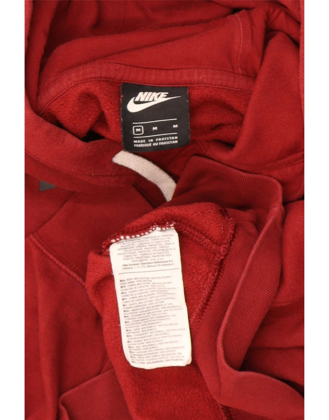 Nike grafisk hættetrøje til mænd Medium rød bomuld