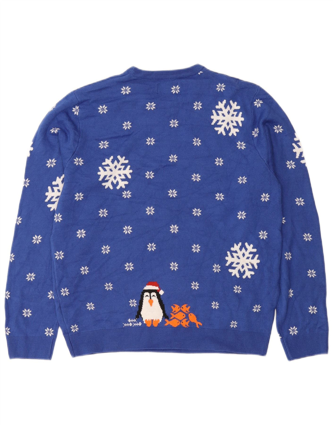 Marks & Spencer Herre sweater med rund hals, medium blå vinter