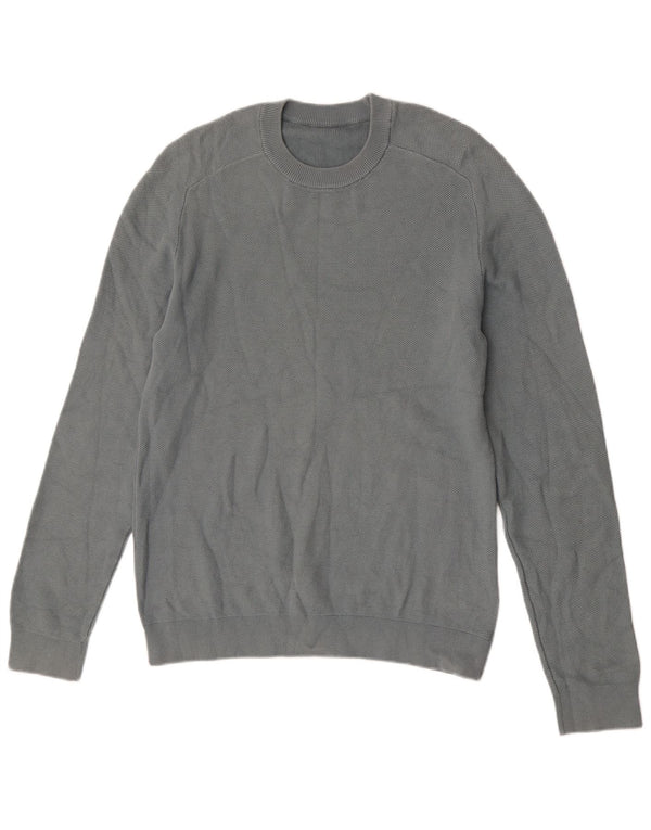Cos Herre sweater med rund hals, medium blå bomuld