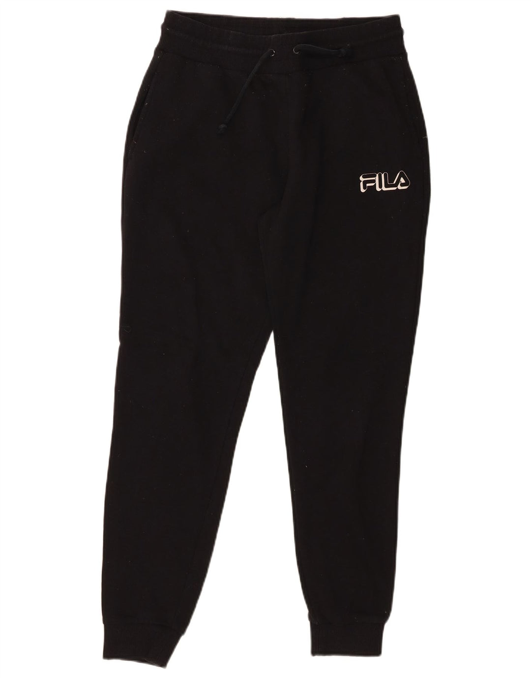 FILA Womens Graphic Tracksuit Trousers Joggers UK 14 Medium Black