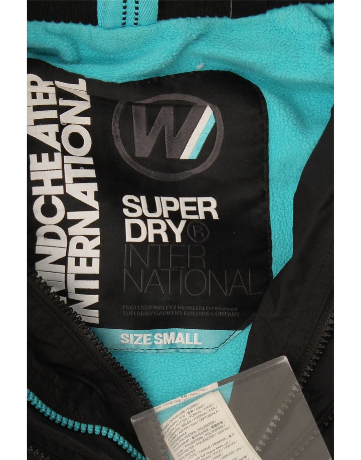 SUPERDRY Vindjakke til kvinder Oversized Windbreaker Jacket UK 10 Small Black