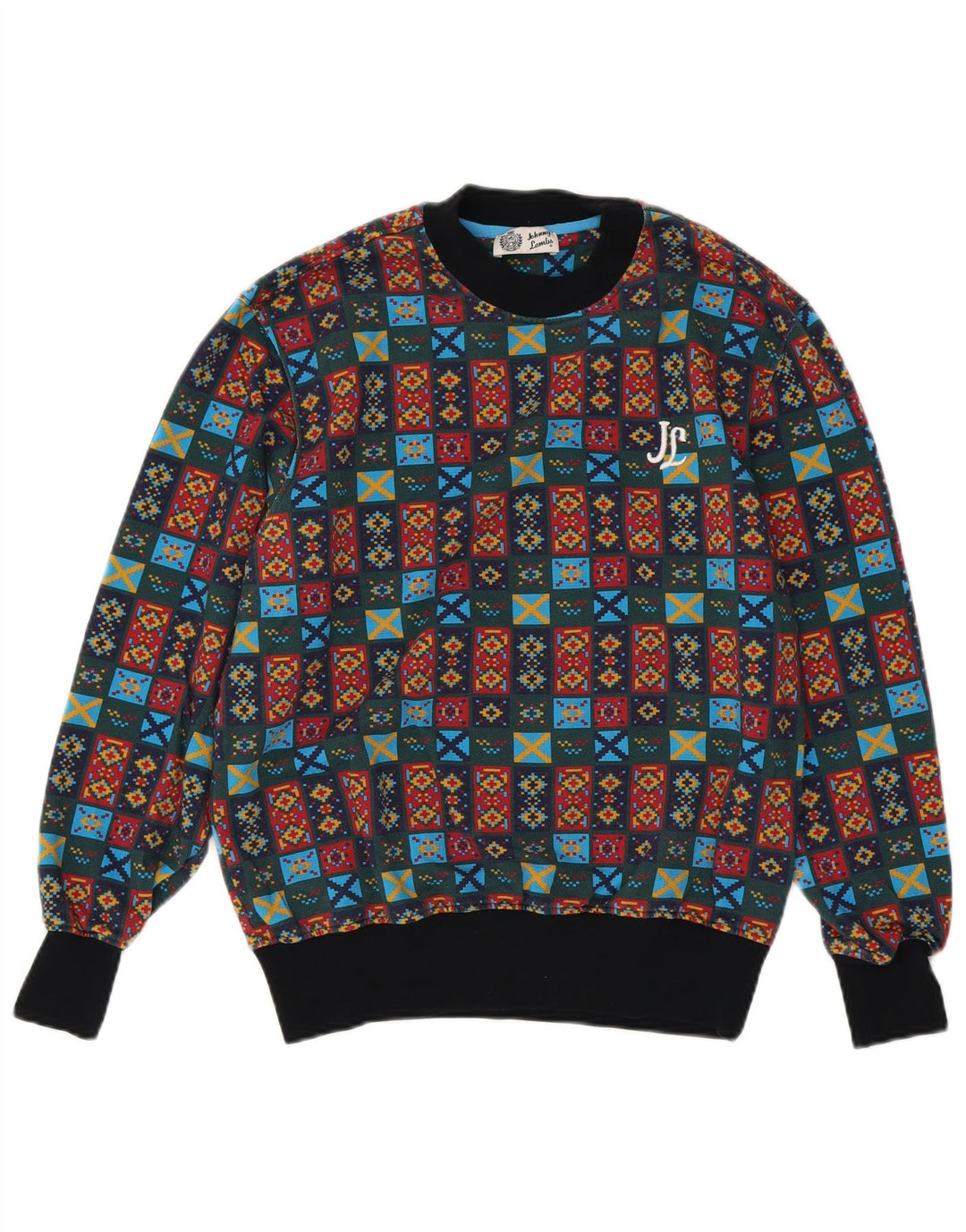 JOHNNY LAMBS Herre Sweatshirt Jumper Medium Flerfarvet Geometrisk