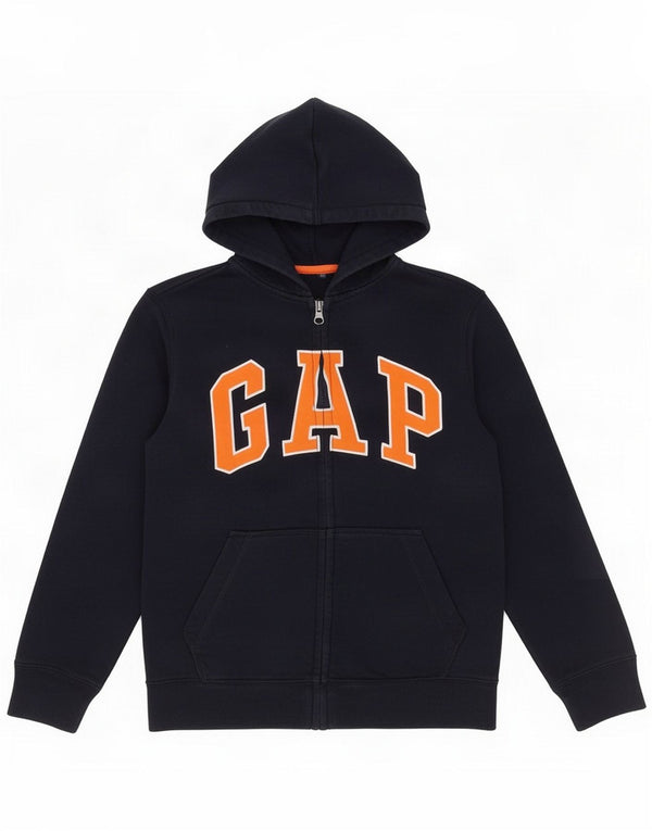 Gap Boys Grafisk hættetrøje med lynlås 7-8 år Medium Navyblå Bomuld