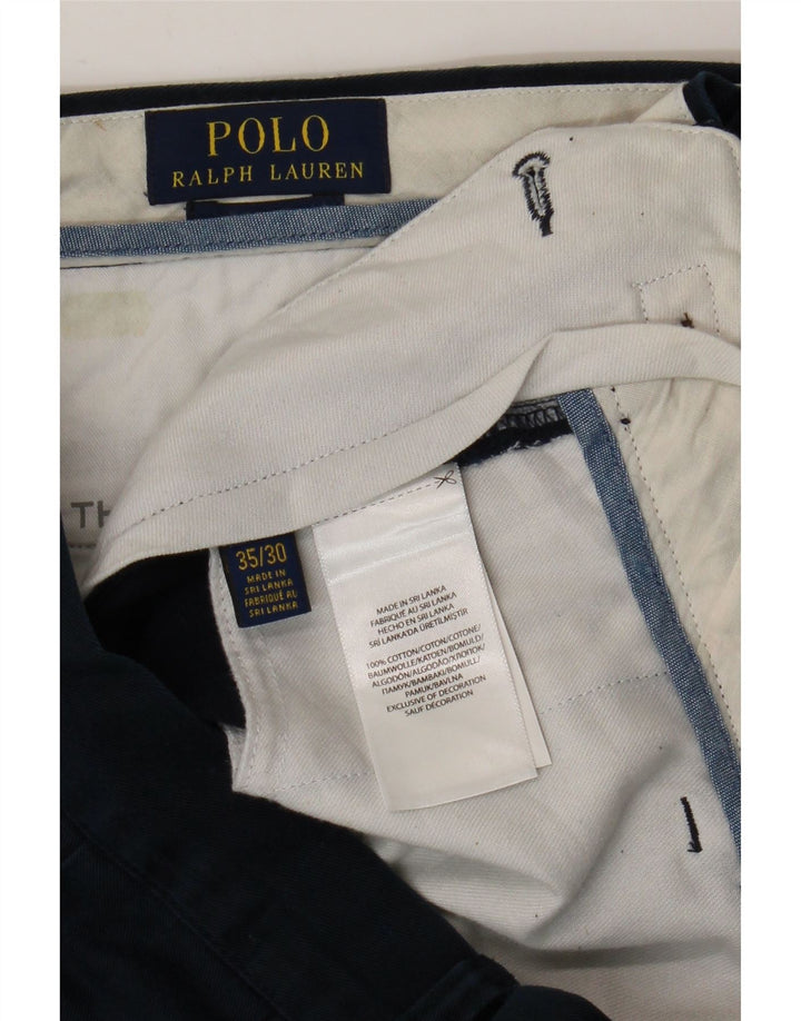 Polo Ralph Lauren Herre Lige Chino Bukser W35 L30 Marineblå Bomuld