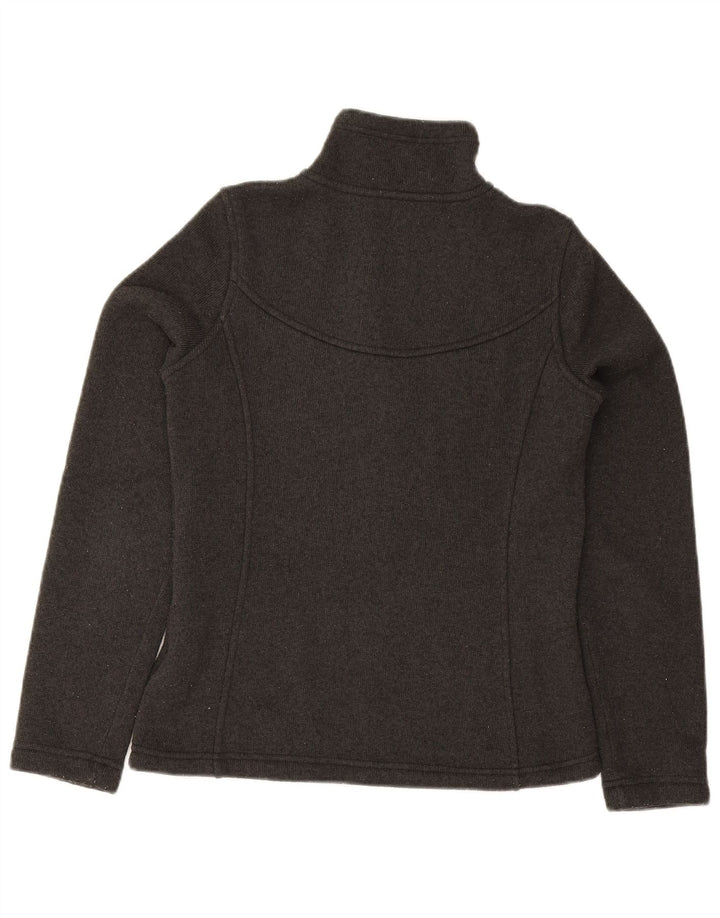 THE NORTH FACE Womens Zip Neck Sweatshirt Jumper UK 6 XS Grey Polyester