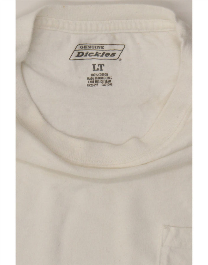 DICKIES Mens T-Shirt Top Large White Cotton Vintage Dickies and Second-Hand Dickies from Messina Hembry 