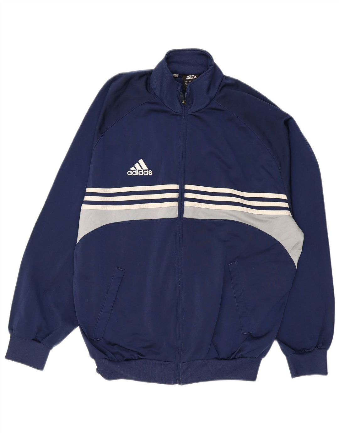 ADIDAS Træningsdragt til mænd, topjakke UK 40/42 Medium Navy Blue Colourblock