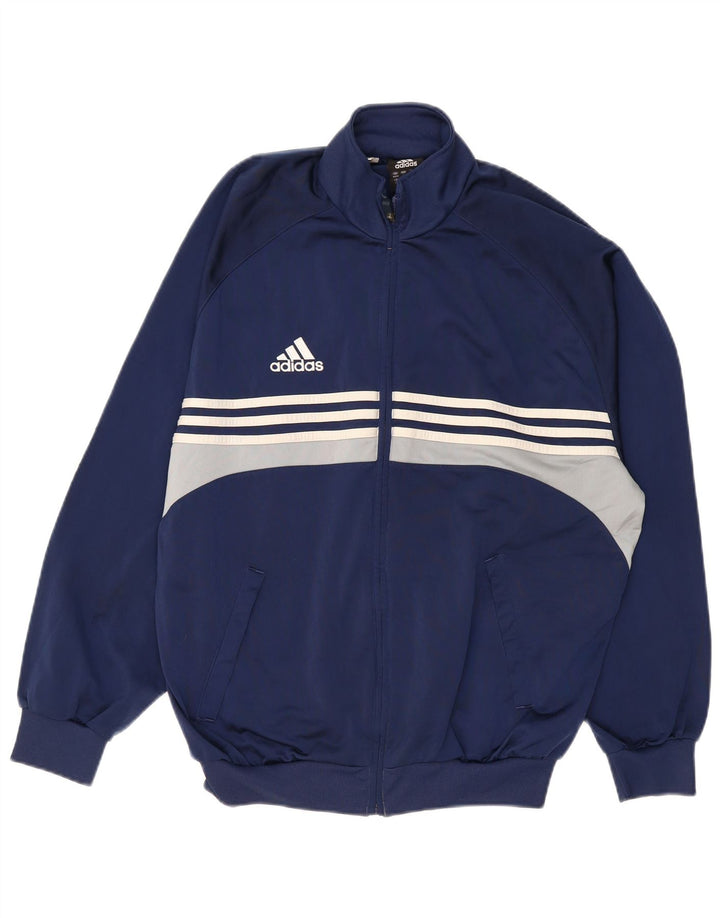 ADIDAS Træningsdragt til mænd, topjakke UK 40/42 Medium Navy Blue Colourblock