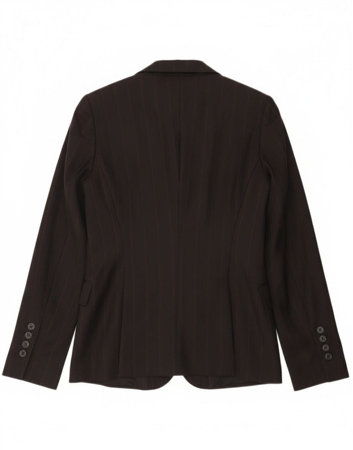 Massimo Dutti Dame 2-knaps blazerjakke EU 36 XS Sort nålestribet uld