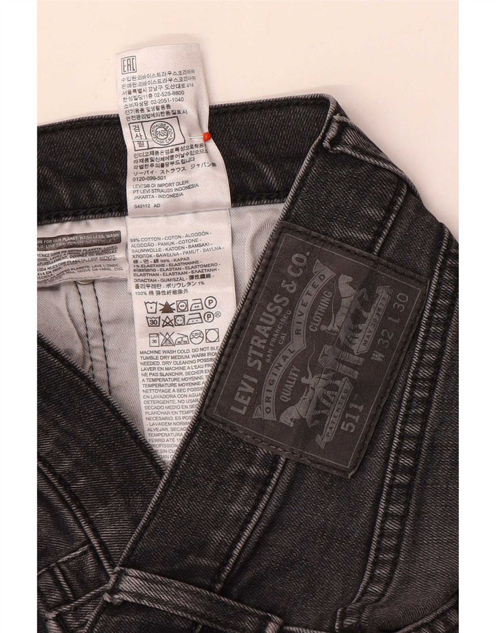 Levi's Herre 511 Slim Jeans W32 L30 Grå Bomuld