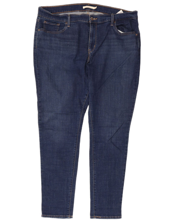 LEVI'S Dame 711 Skinny Jeans med høj talje US 18 2XL W40 L29 Marineblå