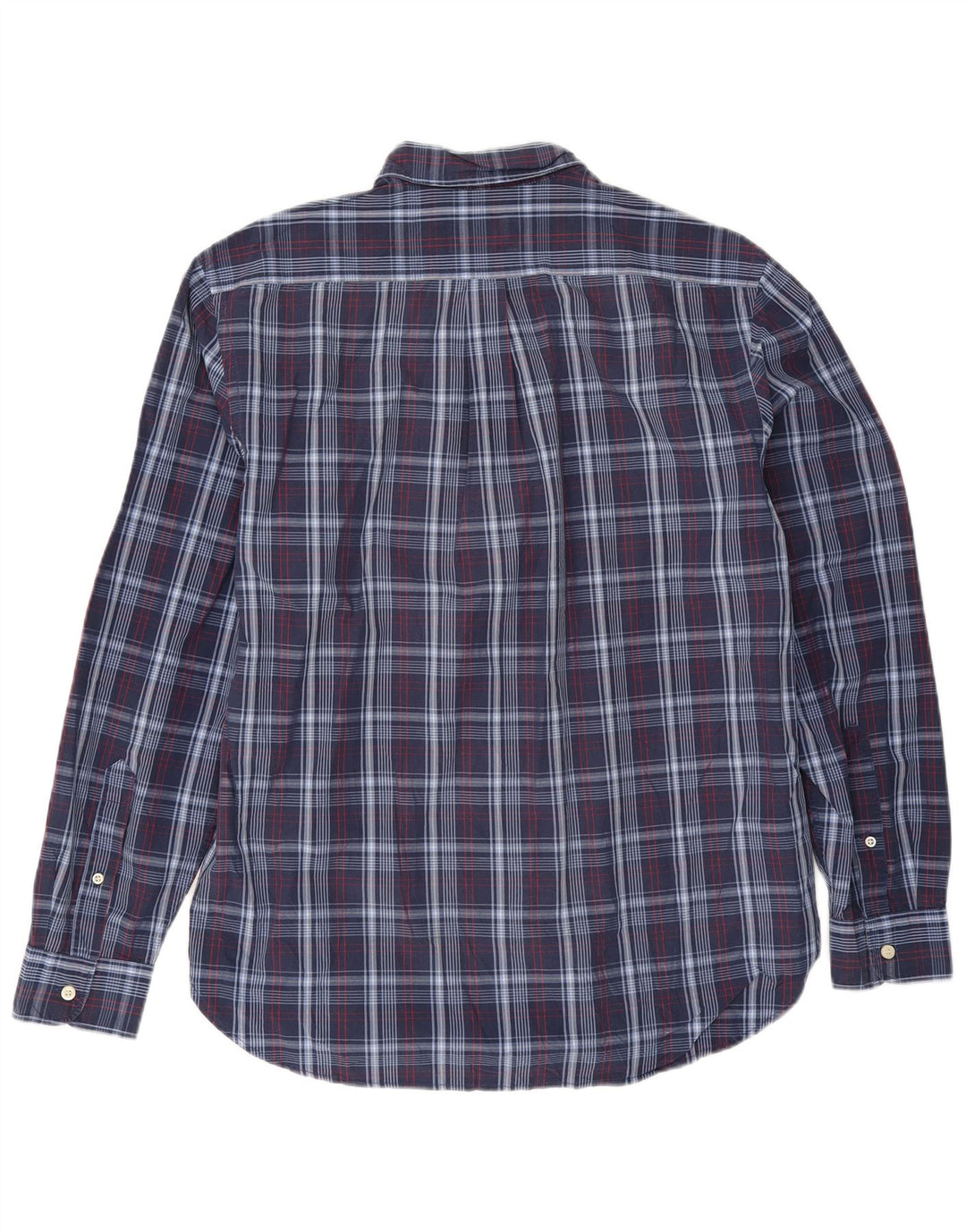 Dockers Herre Fitted Shirt Large Navy Blue Check