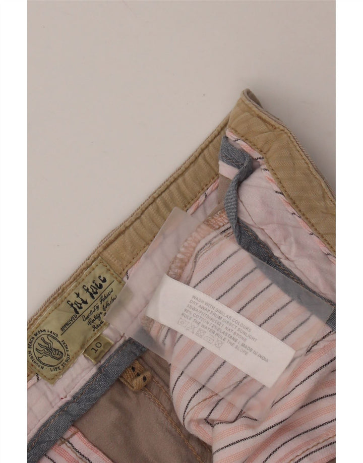 Fat Face Dame Chino Shorts UK 10 Small W30 Grå Bomuld