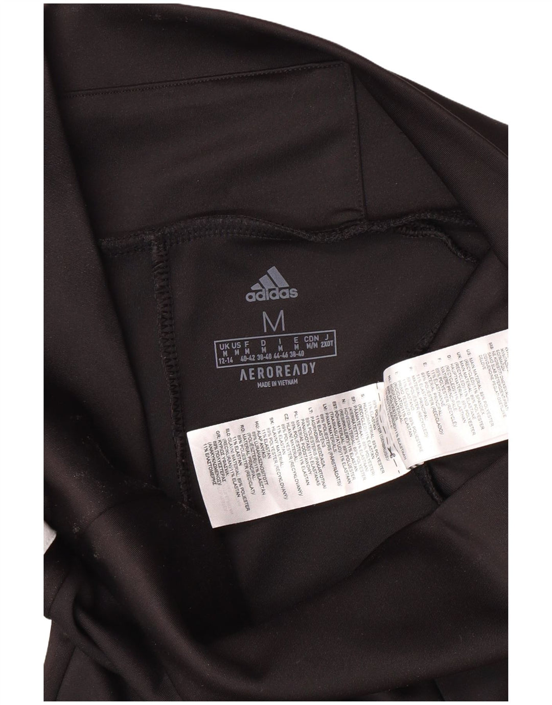 ADIDAS Womens Aeroready Leggings UK 12/14 Medium  Black Polyester