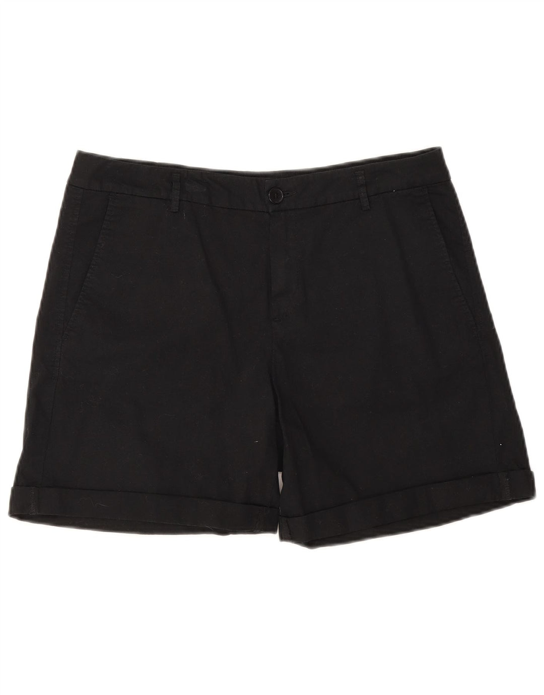 Benetton Chino Shorts til kvinder UK 12 Medium W32 Sort