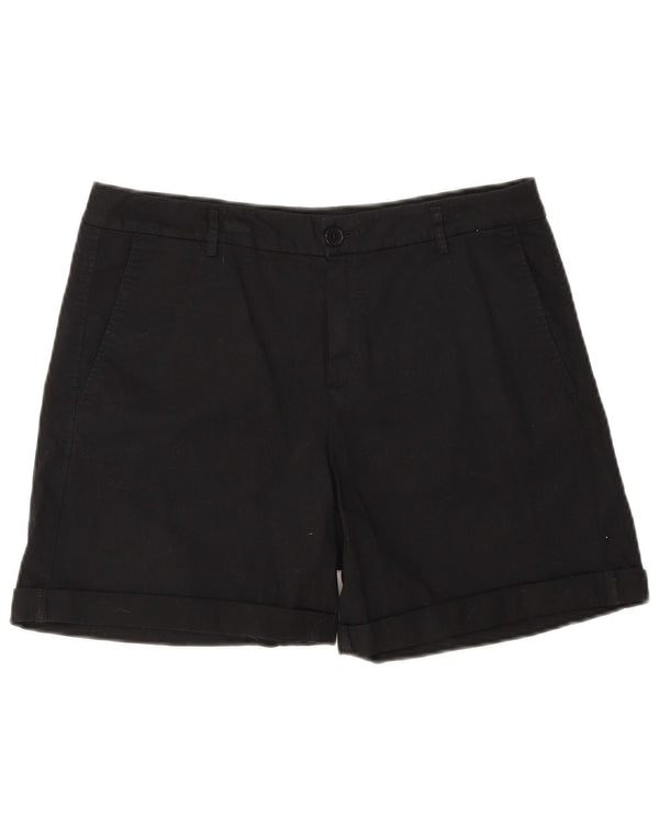 Benetton Chino Shorts til kvinder UK 12 Medium W32 Sort