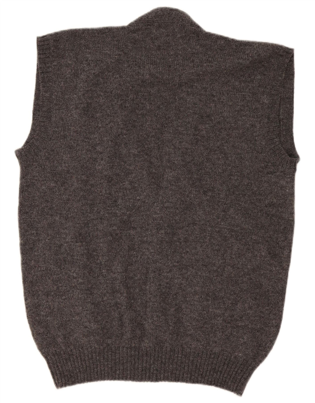 Grønne blade Herre ærmeløs cardigan sweater mellemgrå uld