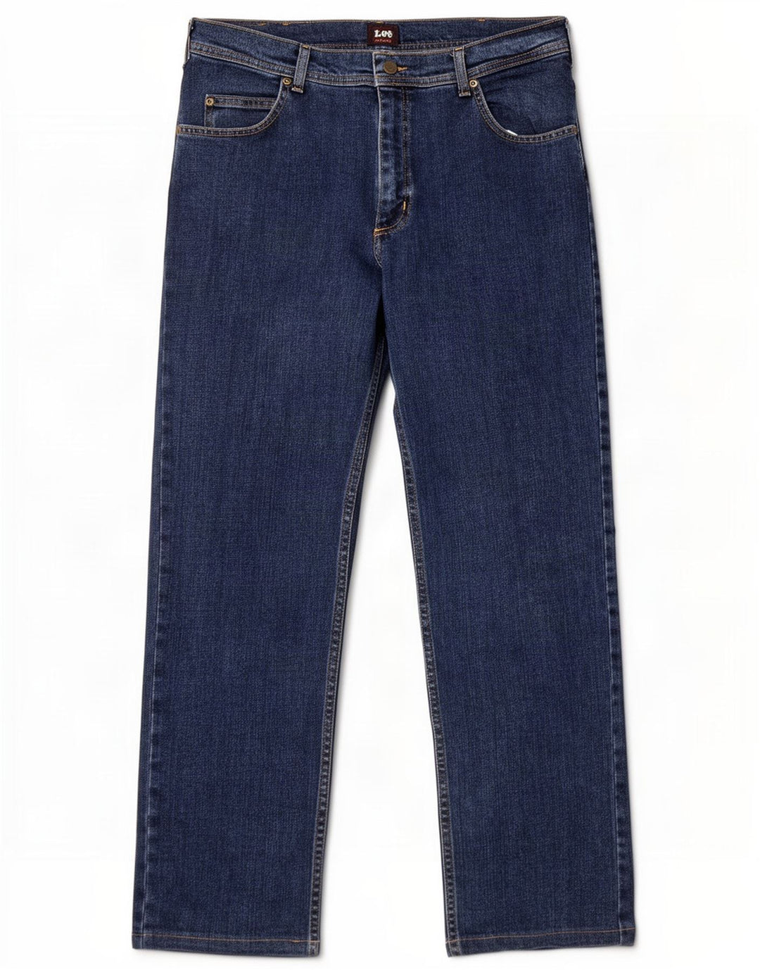 Lee Herre Brooklyn Straight Jeans W34 L30 Marineblå Bomuld